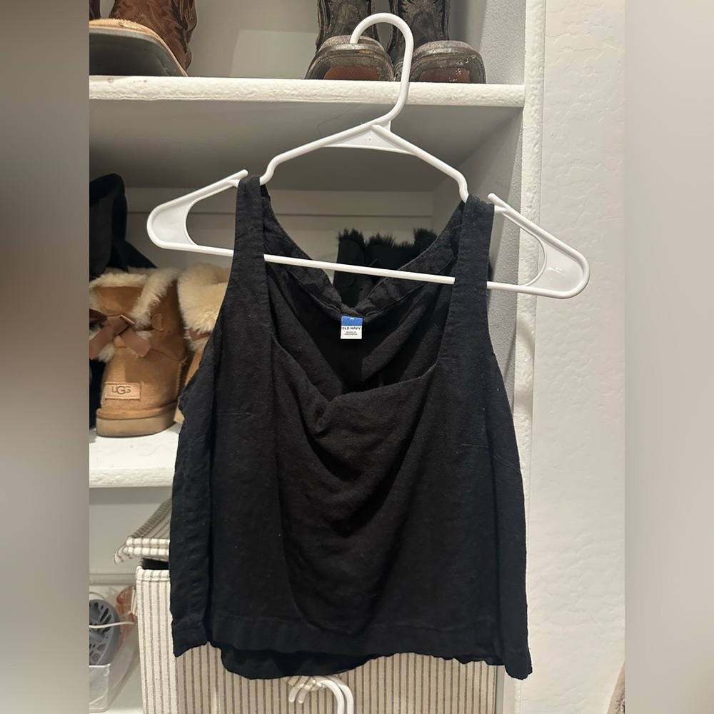 Old Navy Black Drape Tank Top